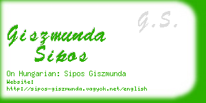 giszmunda sipos business card